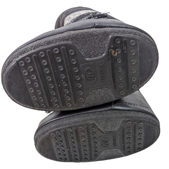 Tecnica Original Moon Boots Black Glitter Women's 35 / 38 Tall Lace Up - Picture 14 of 15